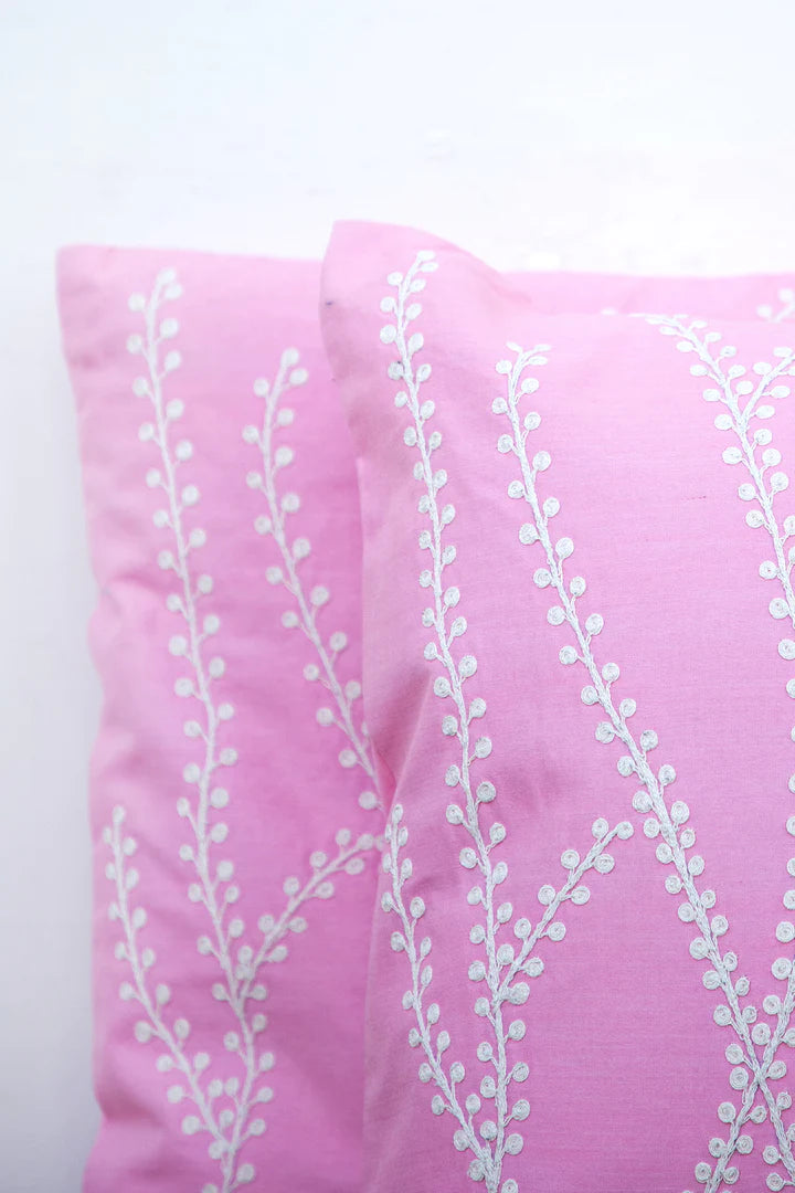Pink Bela Cushion Covers Cotton (set of two)