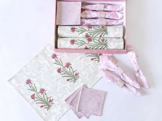 Lily Bloom Table Linen Gift Box cotton