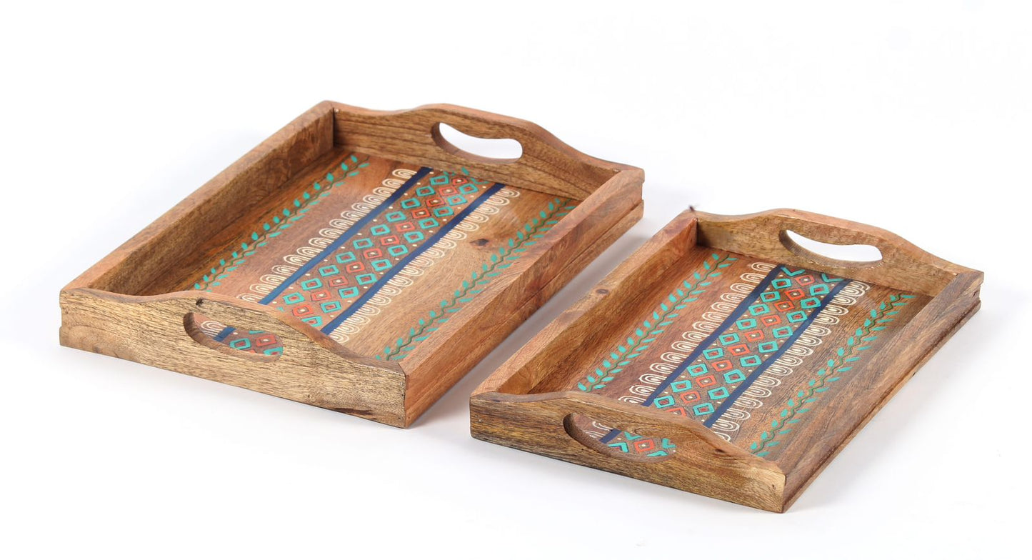 Bel Patti Wood Serving Trays (Set of 2)