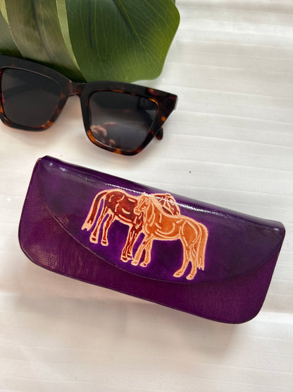 Stallion Sunglasses Case - Leather