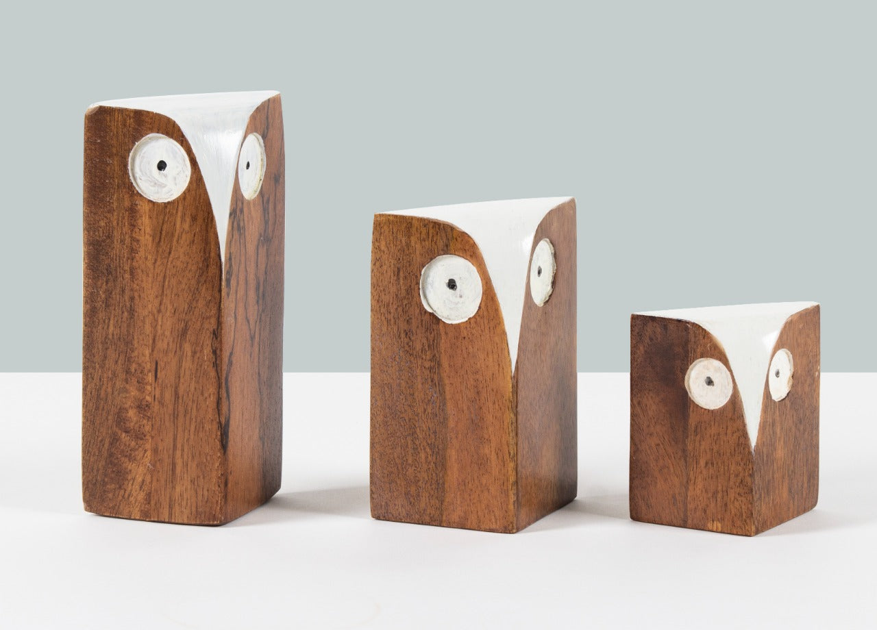 Ullu Figurine Set White (set of 3)