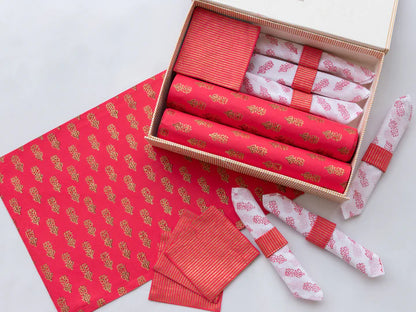 Holly Jolly Table Linen Gift Box