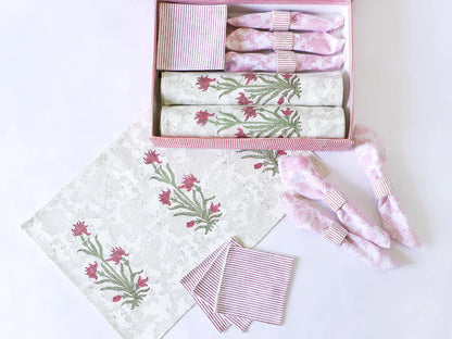 Lily Bloom Table Linen Gift Box cotton