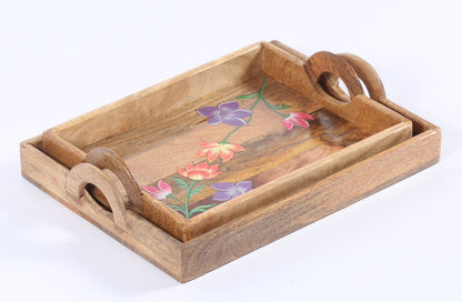 Bela Wood Serving Trays (Set of 2)