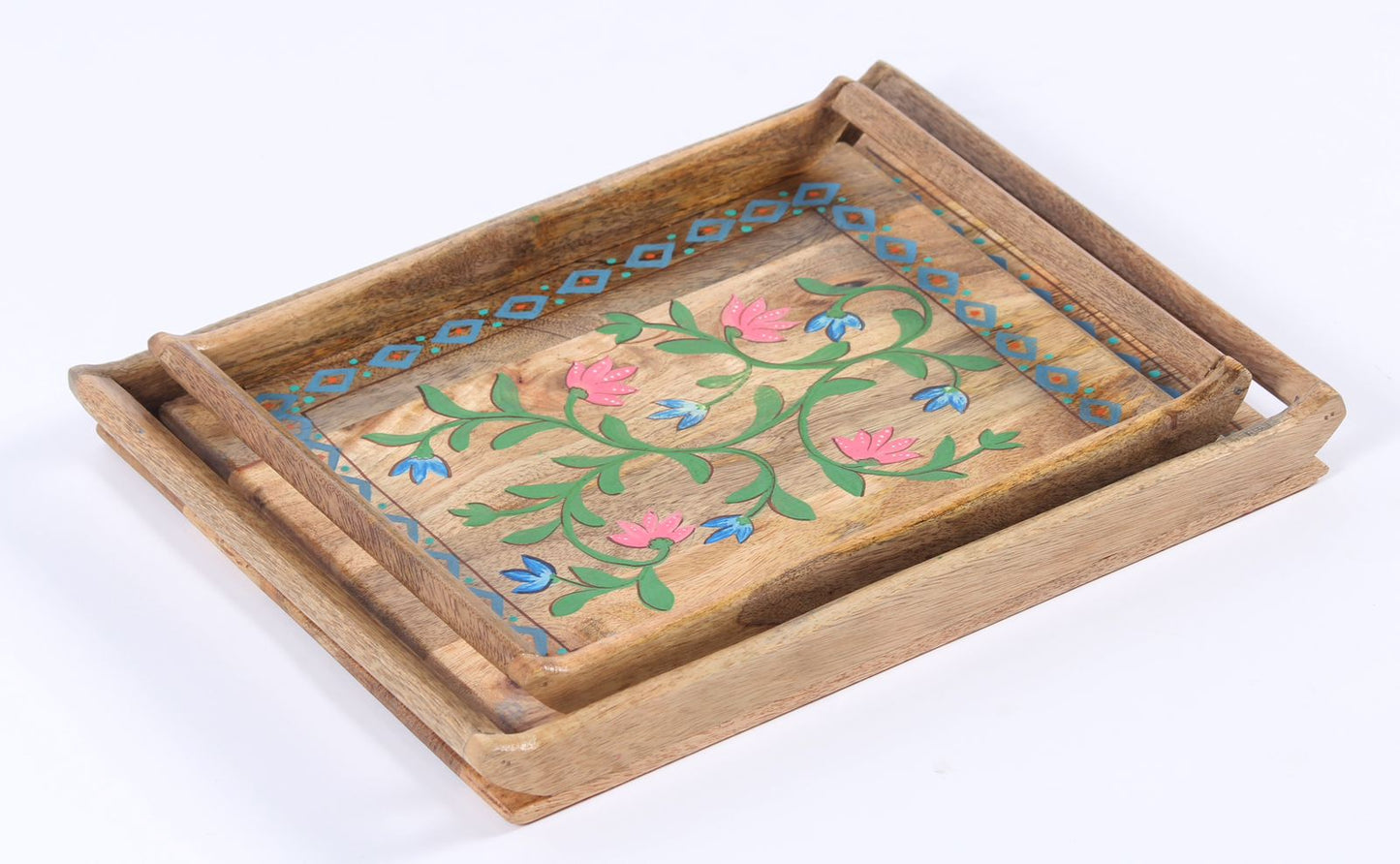 Gulbagh Serving Trays  Wood (set of 2)