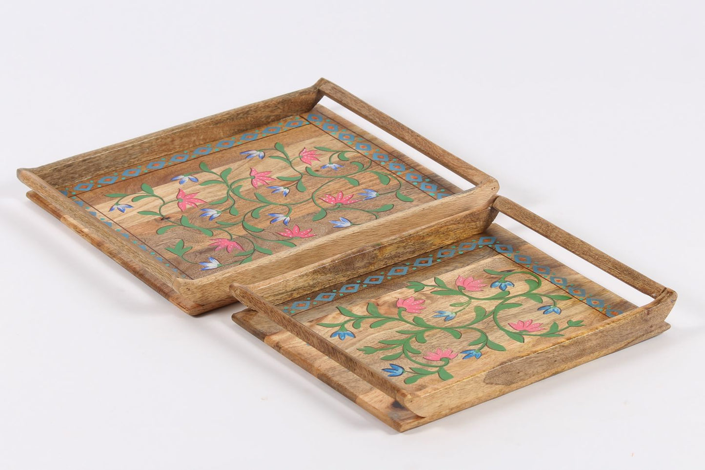 Gulbagh Serving Trays  Wood (set of 2)
